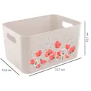 Корзина Flowers Mak 22.7x15.7x12.1 см 2.4 л полипропилен цвет пудра