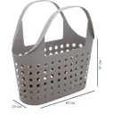 Корзина Soft 40x22.9x41 см 11 л пластик цвет дымчато-серый