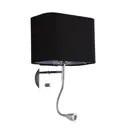 Настенный светильник LUMINA DECO LDW 6051-2 BK цвет хром