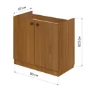 Напольный шкаф Лидер Эконом КП4220л 80x82x60 см ЛДСП цвет ольха