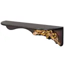 Настенная полка Bogacho Oliva Branch Atmosfera 50x13 см МДФ цвет коричневый с бронзой