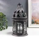 Подсвечник Simaland "Фонарь - старинный замок" чёрный 13x13x23 см