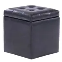 Пуф Шарм-дизайн 40x40 см цвет черный 2708197
