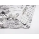 Штора на шторной ленте жаккард цветы 170x260 см цвет серый