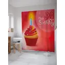 Шторка для ванной комнаты JoyArty sc_33187 200x180см цвет красный