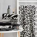 Полотенце махровое Этель Leopard чёрный 50х90 см велюр