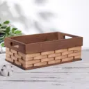 Корзина Доляна 19x11.5x30 см дерево цвет бежевый