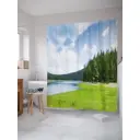 Шторка для ванной комнаты JoyArty sc_32188 200x180см цвет синий