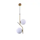 Светильник подвесной LUMINA DECO Bienari LDP 6040-2 MD+WT 2 лампы 6 м² цвет бронза