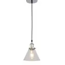 Светильник подвесной LUMINA DECO Nubi LDP 6801 CHR+PR 1 лампа 3 м² цвет прозрачный