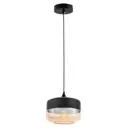 Светильник подвесной LUMINA DECO Barlet LDP 6808 BK+TEA 1 лампа 3 м² цвет черный