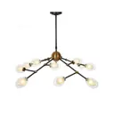 Светильник подвесной LUMINA DECO Crocus LDP 7002-12 BK+MD 12 ламп 24 м² цвет черный
