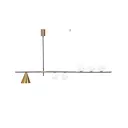 Светильник подвесной LUMINA DECO Renzo LDP 6043-6 BK+MD 6 ламп 18 м² цвет золото