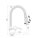 Однорычажный смеситель Ravslezak Sa006.5/13 55 см цвет хром