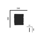 Панно декоративное Fabello decor W 8011A на стену, полиуретан, цвет желтый, 280x240x37 мм имитация камня