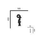 Декоративный элемент Home decor A 174R на стену, полиуретан, цвет белый, 30x187x450 мм