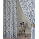 Тюль Цветы YML883 на шторной ленте 260x400 см, цвет синий