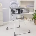Стульчик для кормления складной Карапуз Геометрия пластик цвет серый