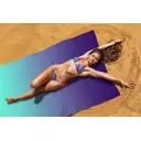 Пляжное покрывало Сирень "Открытый космос" 145x200 см, микрофибра, цвет голубой