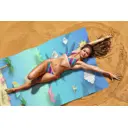 Пляжное покрывало Сирень "Оригами Лето" 145x200 см, микрофибра, цвет голубой