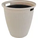 Кашпо Ingreen Rattan ø47 h47 см v27 л пластик молочный шоколад