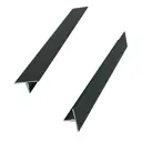 Нащельник узкий алюминиевый 23x19x422 мм черный (2 штуки)