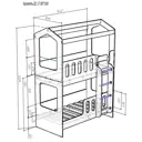 Кровать Кариви Сказочный Домик 163.20x222.60x98.40 см ЛДСП цвет венге