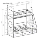 Кровать Кариви КИВи 234x200x84 см ЛДСП цвет розовый 00288-01-23-24