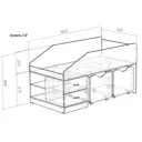 Кровать Кариви Сказка 166x89x85 см ЛДСП цвет дуб молочный