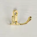 Крючок мебельный двухрожковый Сима Ленд 3x2.40x4.80 см цвет золото 1866142