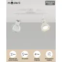 Спот поворотный MODERLI Source 2 лампы 4 м² цвет белый