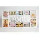 Мультирамка Family 73x38 см 10 фото белая