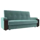 Диван Лига Диванов Николь 225x99x100 см велюр цвет коричневый/бирюзовый