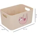 Корзина Honey Animals Ленивец 22.7x15.7x12.1 см 2.4 л полипропилен цвет пудра