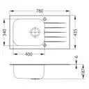 Врезная мойка Alveus Vitro 78x43.5x18 см стекло цвет черный