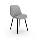 Кухонный стул Life style ALDER.Black.GREY-1 86х58х53 см велюр цвет черный
