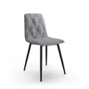 Кухонный стул Life style WELLS.Black.GREY-1 87х54х44 см велюр цвет черный