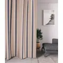Штора на шторной ленте Полоса Blue 170x250 см цвет синий
