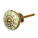 Ручка-кнопка Blumenhaus металлическая Зеленый чай 6 шт