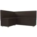 Диванов угловой Лига Диванов 28385L Уют 150x88x125 см экокожа цвет коричневый