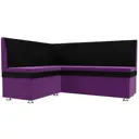 Диван Лига Диванов Уют 109622L 150x88x125 см микровельвет цвет черный/фиолетовый