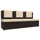 Прямой диван Лига диванов Маккон 185x89x54 см экокожа цвет бежевый/коричневый