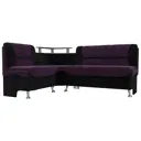 Диван Лига Диванов Сидней 107375L 172x89x135 см велюр цвет черный/фиолетовый