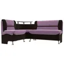 Диван Лига Диванов Сидней 109457L 172x89x135 см микровельвет цвет коричневый/сиреневый