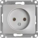Розетка встраиваемая Systeme Electric Glossa без заземления цвет платина