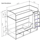 Кровать Кариви Коллекция киви 163x145x73 см цвет венге, дуб молочный