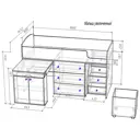 Кровать Кариви Коллекция киви 184x113x84 см цвет белый/оранжевый