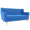 Диван прямой Лига диванов Брайтон 139x85x80 см велюр цвет голубой