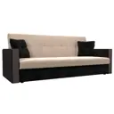 Диван Лига диванов Валенсия 210x90x85 см велюр цвет черный/бежевый