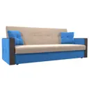 Диван Лига диванов Валенсия 210x90x85 см велюр цвет бежевый/голубой